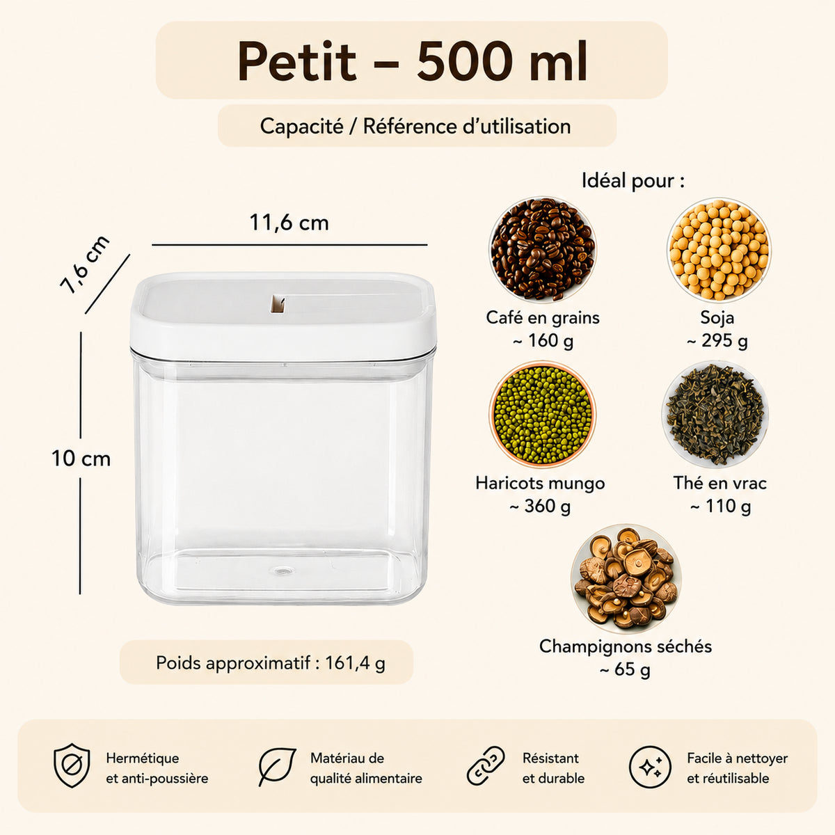 Boîte de rangement hermétique