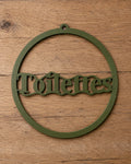Plaque de porte Toilettes