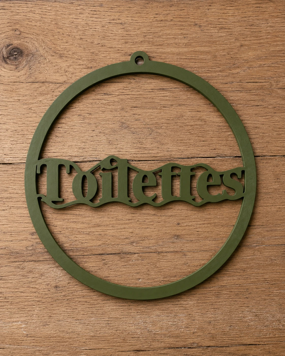 Plaque de porte Toilettes