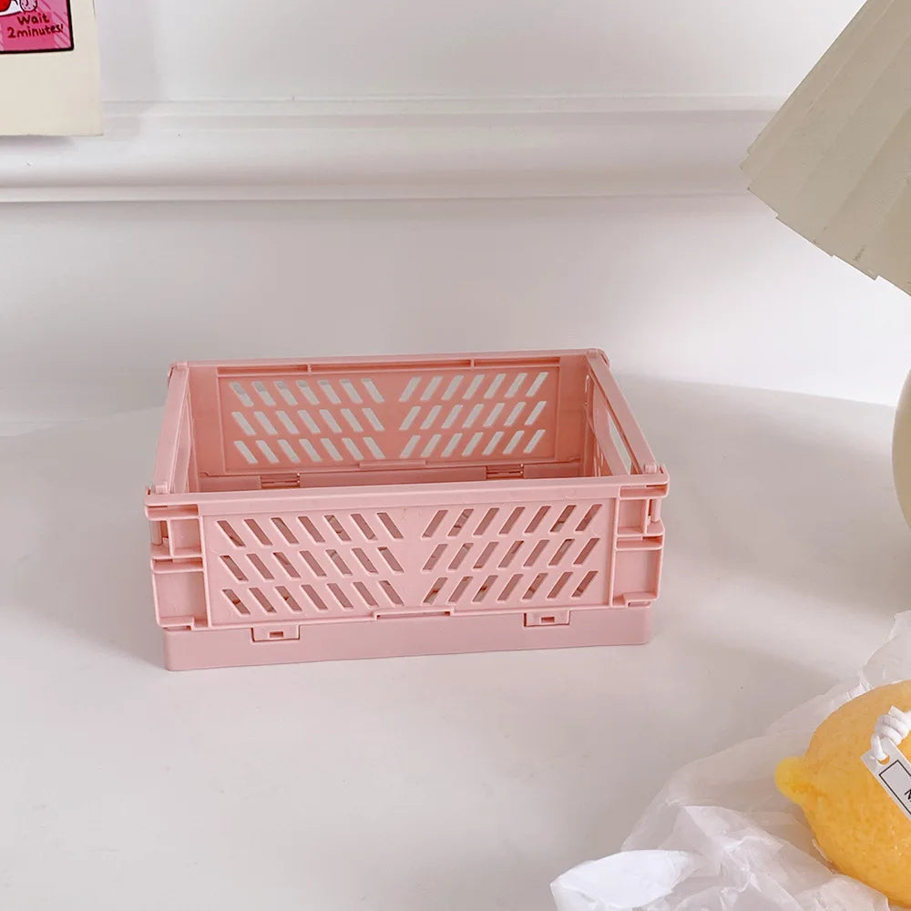 Mini caisse de rangement pliable et empilable