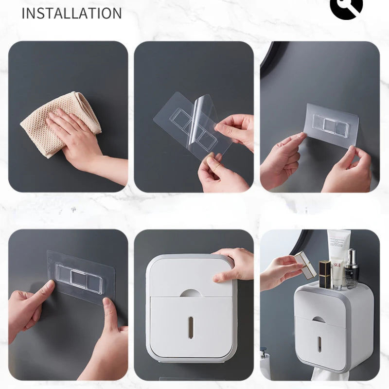 Boîte de rangement murale étanche pour salle de bain