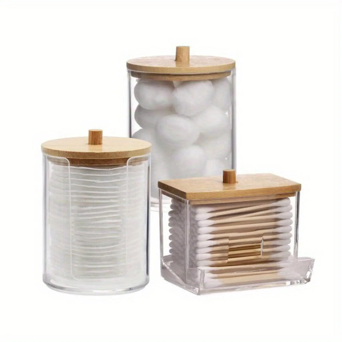 Set d'organisateurs de salle de bain en bambou (3 pièces)