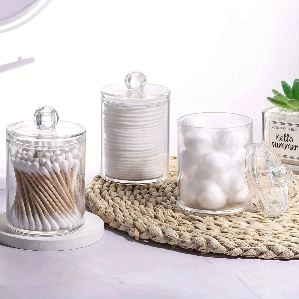 Set d'organisateurs de salle de bain en bambou (3 pièces)