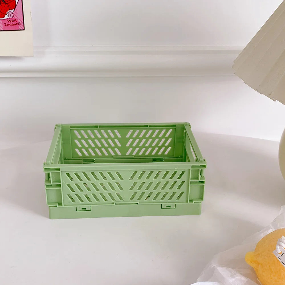 Mini caisse de rangement pliable et empilable