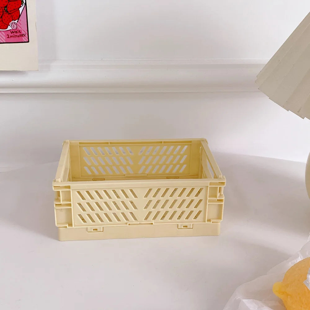 Mini caisse de rangement pliable et empilable