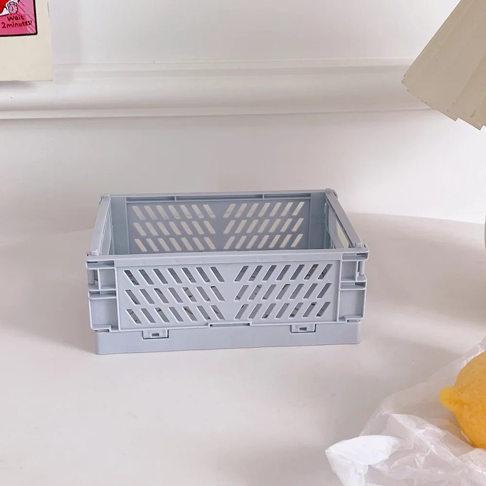 Mini caisse de rangement pliable et empilable