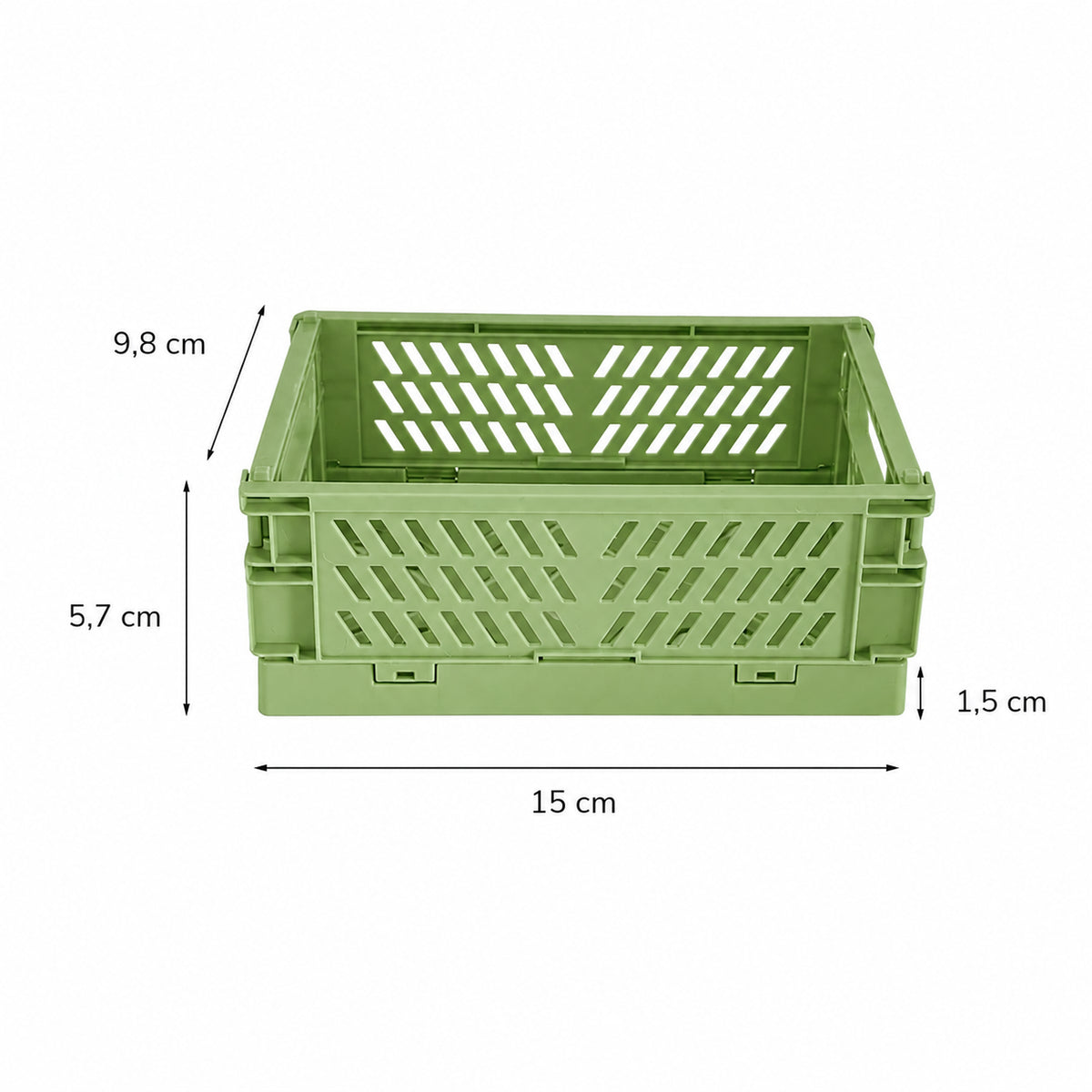 Mini caisse de rangement pliable et empilable
